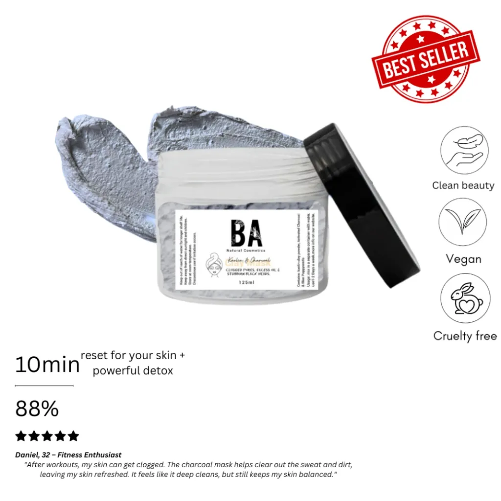 Kaolin & Charcoal Face Clay Mask 125g