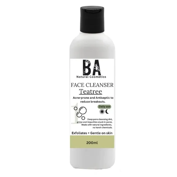 Teatree Face Cleanser 200ml | Exfoliates + Moisturizes